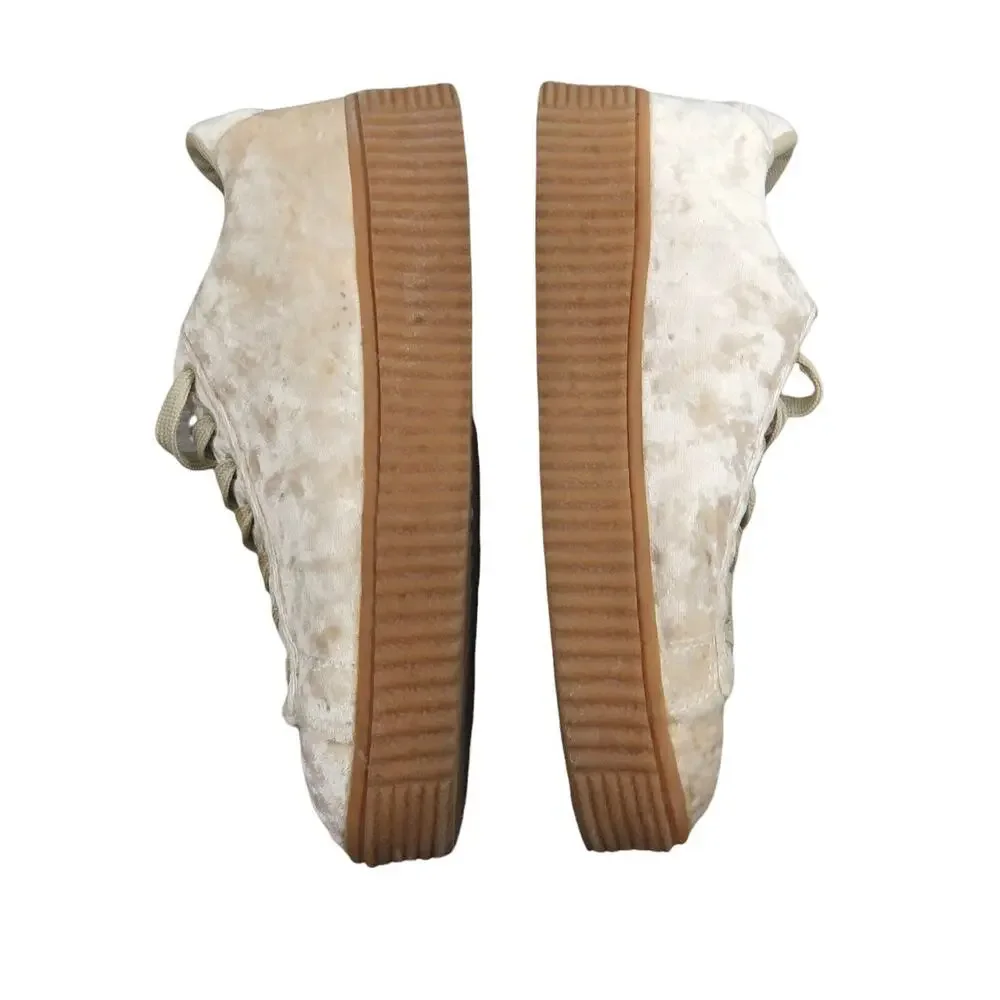Urban Outfitters Y2k Chunky Crushed Velvet Platform Women's Sneakers Size 8